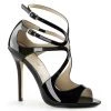 Pleaser Shoes 5" Heel Black Strappy Sandal W/ Cutout Detail* 2 Pleaser Shoes 5" Heel Black Strappy Sandal W/ Cutout Detail*