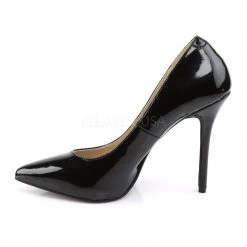 Pleaser Shoes 5" Black Heel 3/8" Hidden Platform Pump*