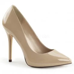 Pleaser Shoes 5" Beige Heel W/ Hidden Platform Pump*