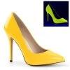 Pleaser 5" Heel Neon Yellow W/ Hidden Platform Pump* Glow In The Dark & Neon