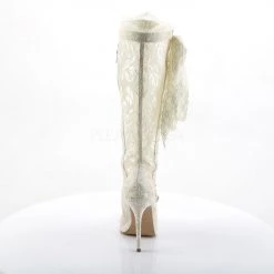 Fabulicious Shoes Ivory Satin-Lace 5