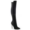 Pleaser 5" Heel Black Pull-On Over-The-Knee Boots* Shoes