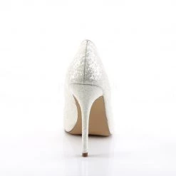 Fabulicious Shoes Ivory Glitter 5" Heel Platform Pumps 8 Fabulicious Shoes Ivory Glitter 5