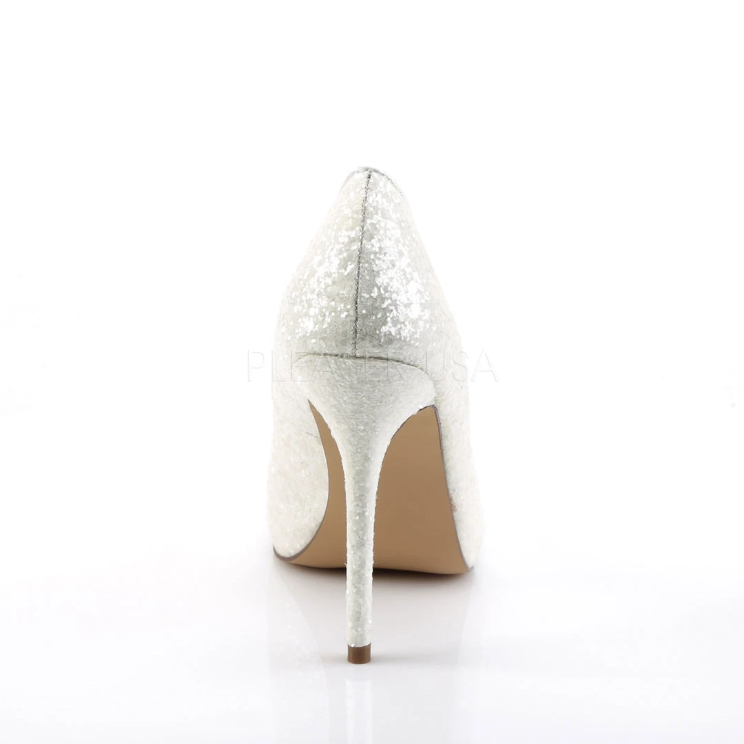 Fabulicious Shoes Ivory Glitter 5" Heel Platform Pumps 5 Fabulicious Shoes Ivory Glitter 5" Heel Platform Pumps