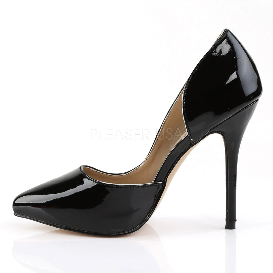 Pleaser 5" Heel Black Hidden Platform D'Orsay Pump* Shoes 4 Pleaser 5" Heel Black Hidden Platform D'Orsay Pump* Shoes