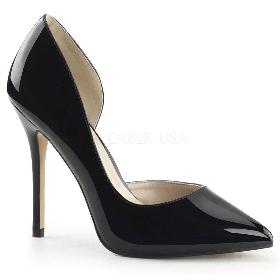 Pleaser 5" Heel Black Hidden Platform D'Orsay Pump* Shoes 3 Pleaser 5" Heel Black Hidden Platform D'Orsay Pump* Shoes