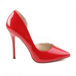 Pleaser Shoes 5" Heel Red W/ Hidden Platform D'Orsay Pump* 9 Pleaser Shoes 5