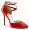 Pleaser 5" Stiletto Red W/ Hidden Platform D'Orsay Pump*