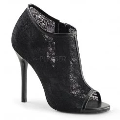 Fabulicious Shoes Black Lace-Mesh 5