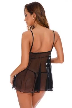 Coquette Satin And Sequin Babydoll Set Lingerie 6 Coquette Satin And Sequin Babydoll Set Lingerie