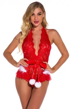 3WISHES Lingerie Santa's Sweetie Teddy