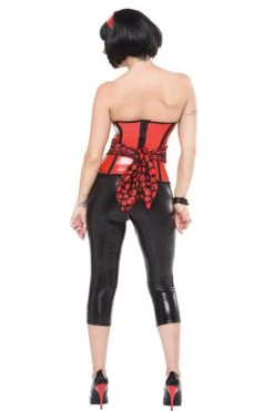 Coquette Red And Black Strapless Corset Lingerie