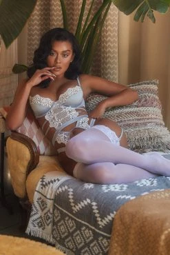 Roma Strappy Lace And Satin Bustier