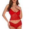 Coquette Lingerie Red Mesh Camisole Set 1 Coquette Lingerie Red Mesh Camisole Set