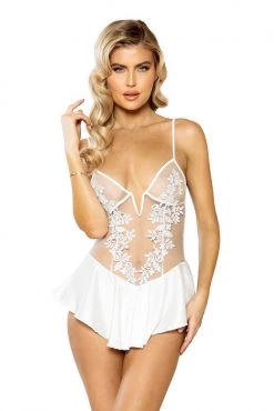 Roma Lingerie Floral Lace Babydoll