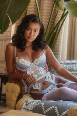 Roma Strappy Lace And Satin Bustier