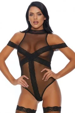 Forplay Breakdown Mesh Teddy Lingerie