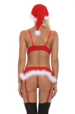 3WISHES Playtime Santa Lingerie Set