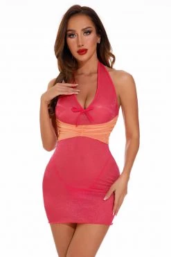 Coquette Sherbet Mesh Lingerie Chemise