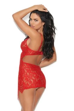 Elegant Moments Embroidered Lace Lingerie Chemise