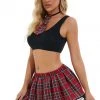 Julbie.com Plaid Playtime Lingerie Set