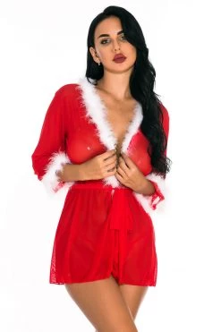 3WISHES Lingerie Sexy Santa Bedroom Robe 12 3WISHES Lingerie Sexy Santa Bedroom Robe
