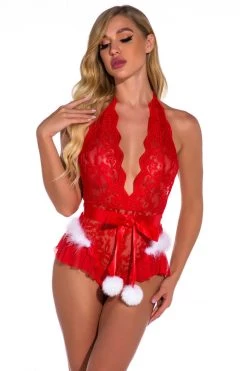3WISHES Lingerie Santa's Sweetie Teddy