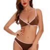 Coquette Lingerie Brown And Pink Bra And Panty