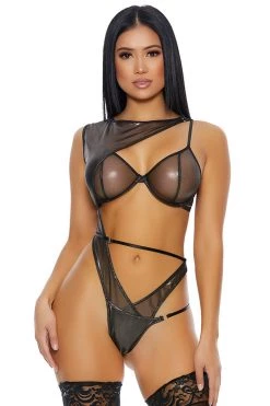Forplay Let's Be Sheer Lingerie Teddy