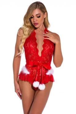 3WISHES Lingerie Santa's Sweetie Teddy
