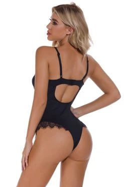 Julbie.com Lingerie Lace Trim Teddy