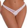 Coquette Sheer Heart Lace Thong Lingerie