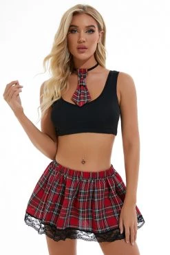 Julbie.com Plaid Playtime Lingerie Set