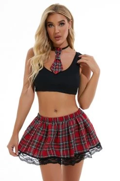 Julbie.com Plaid Playtime Lingerie Set