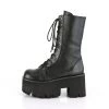 Demonia Shoes 3.5" Heel Black Vegan Leather 2.3" Platform Boots*