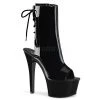 Pleaser Shoes 6" Heel Black Open Toe/Heel Booties*