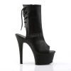 Pleaser 6" Heel Black Faux Leather Platform Ankel Booties* Shoes