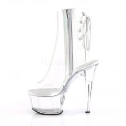 Pleaser 6" Heel Clear Open Toe/Heel Platform Boot* 7 Pleaser 6