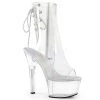 Pleaser 6" Heel Clear Open Toe/Heel Platform Boot*