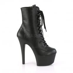 Pleaser Shoes 6" Black Faux Leather Platform Ankle Booties* 9 Pleaser Shoes 6