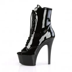 Pleaser 6" Black Lace-Up Ankle Boot* Shoes
