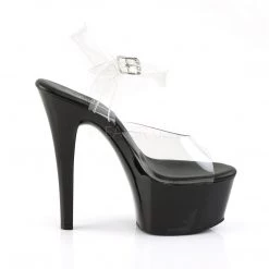 Pleaser Shoes Clear/Black 6