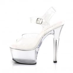 Pleaser Clear 6" Ankle Strap Heels*