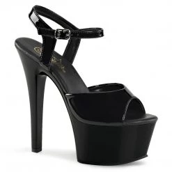 Pleaser Shoes Black 6" Ankle Strap High Heels*