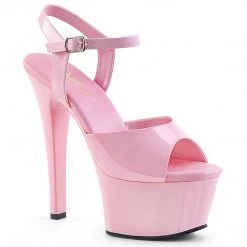 Pleaser Shoes Baby Pink 6" Ankle Strap High Heels*