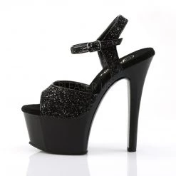 Pleaser Black 6" Glitter Heels*