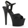 Pleaser Black 6" Glitter Heels*
