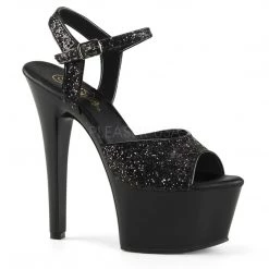 Pleaser Black 6" Glitter Heels*