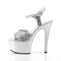 Pleaser Shoes Silver 6" Glitter Heels*