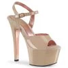 Pleaser 6" Beige Ankle Strap Platform Heels*